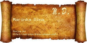 Marinka Dina névjegykártya